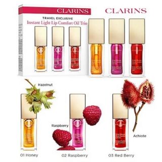 Clarins Instant Light Lip Comfort Oil Trio #01 Honey