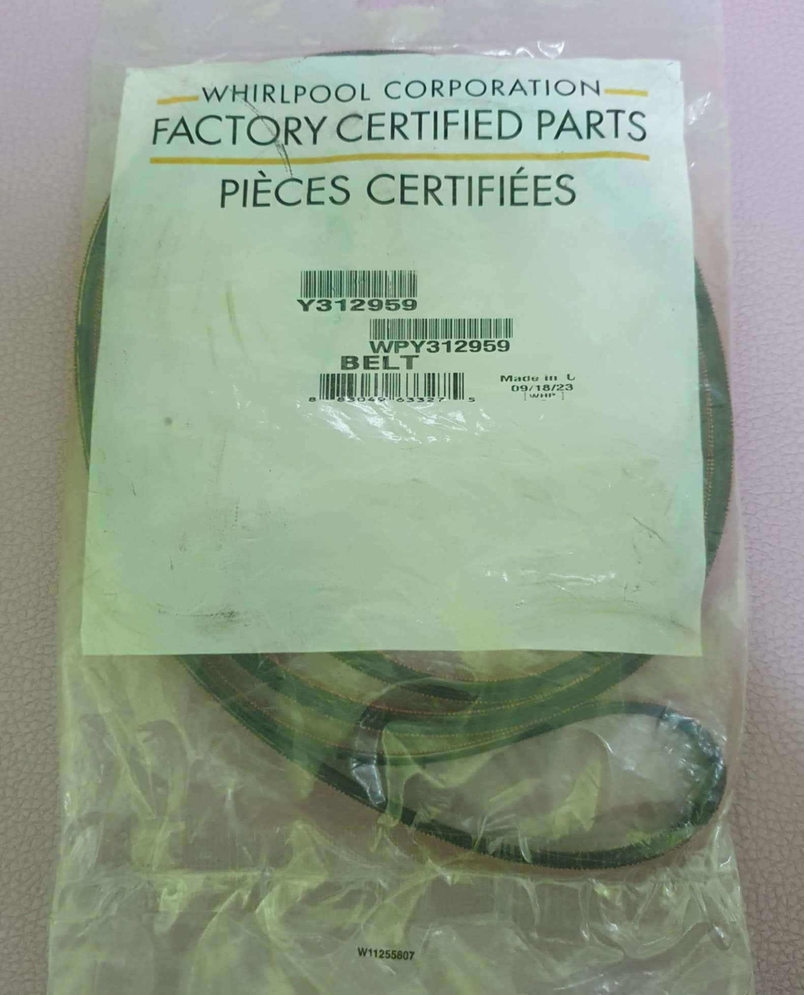 สายพานเครื่องอบผ้า Whirlpool Maytag 10.kg.