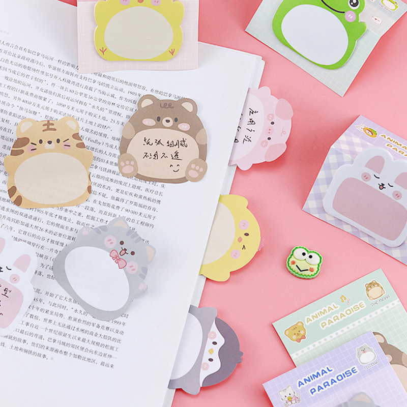 🌈กระดาษบันทึกข้อความ🌈Sticky Note Lovely Animal 8x10cm 20แผ่น📌เลือกลาย ราคา 4 บาท✔️พร้อมส่ง Ohwowshop เครื่องเขียน โพสอิท สวยงาม ข้อความ