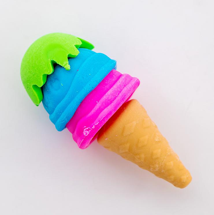 ยางลบไอศครีมโคนหลากสี ชิ้นละ 4บาท ✔️พร้อมส่ง (🎲สุ่มลาย) Ohwowshop