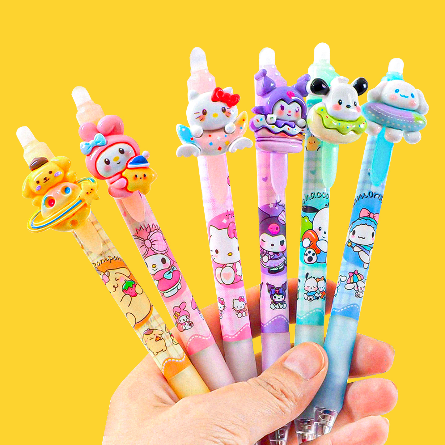 🎀✨ปากกากดลบได้ ลายการ์ตูน 3D หัวฟิกเกอร์น่ารัก📌เลือกลาย✅พร้อมส่งในไทย ปากกาลบได้ ปากกาเจลลบได้