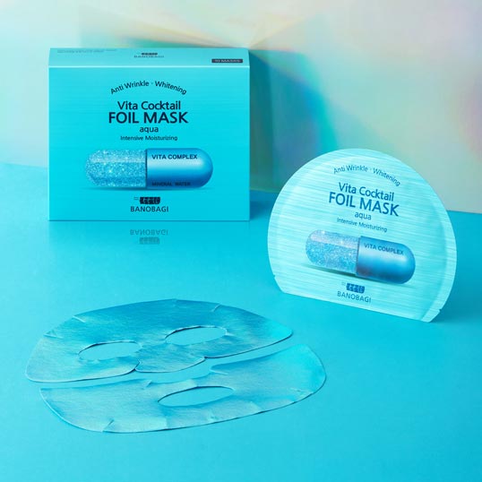 BANOBAGI Vita Cocktail Foil Mask (สีฟ้า Aqua)