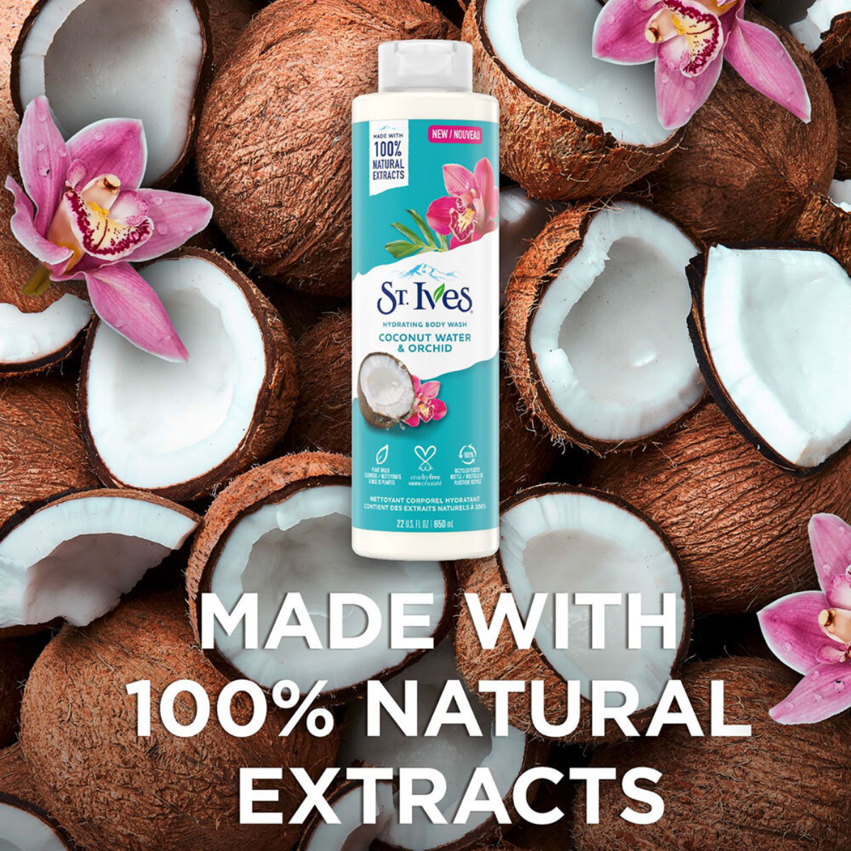 St. Ives Hydrating Body Wash Coconut Water and Orchid 473 ml.