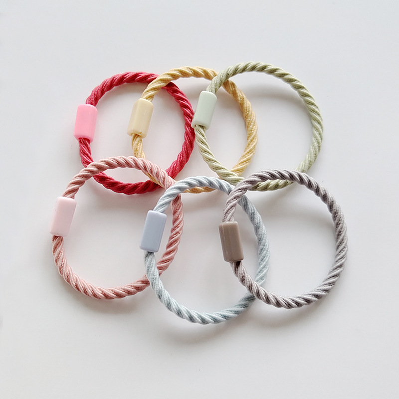 ⭐ยางยืดรัดผม⭐สายถัก🌈สายหลากสี🌈 3cm📌สุ่มคละสี ✔️พร้อมส่งในไทย หนังยางรัดผมเกาหลี ยางมัดผม ยางยืดรัดผม