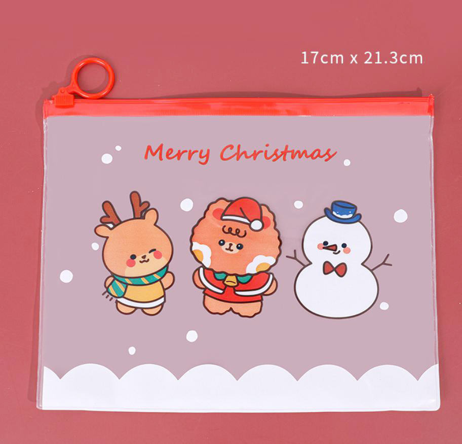 ซองใส่เครื่องเขียนลาย Merry Christmas A5 17x22.4 ชิ้นละ 4 บาท ✔️พร้อมส่ง (🎲คละลาย) Ohwowshop (Z27)