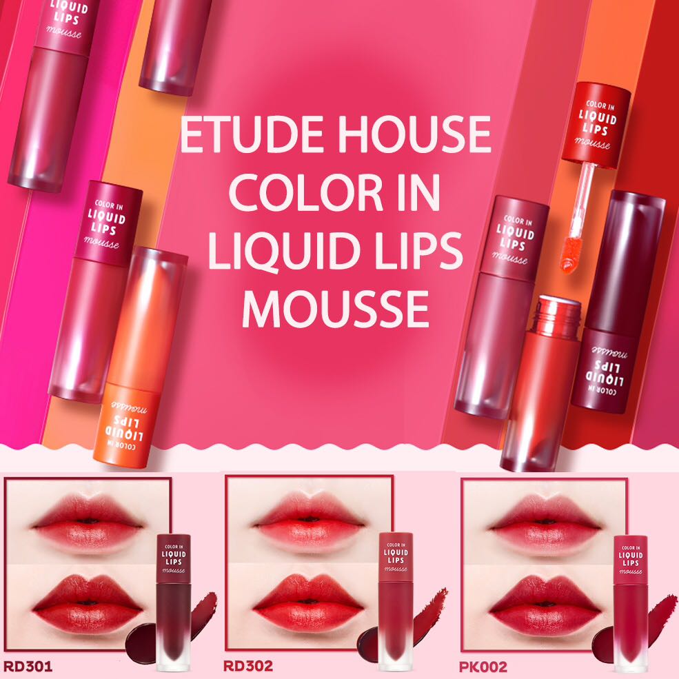 Etude House Color in Liquid Lip Mousse 3.2 g. #RD302