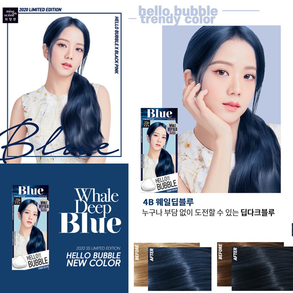Mise en Scene Hello Bubble x Blackpink (4B Whale Deep Blue)