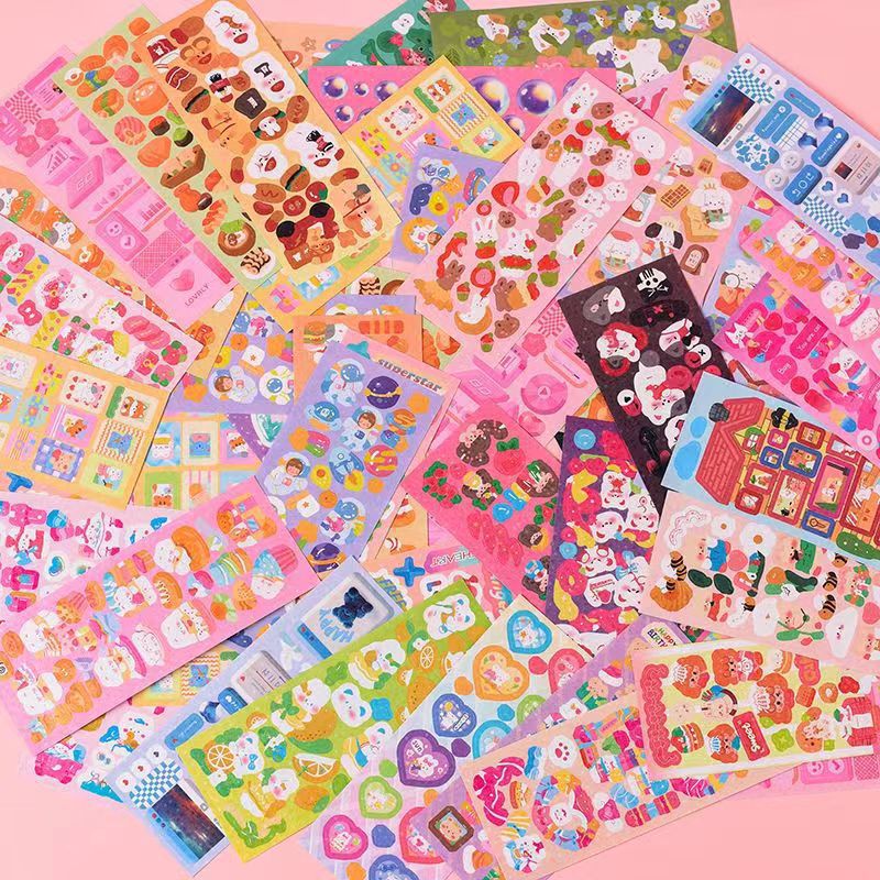 🔥1 บาท🔥🌸สติกเกอร์การ์ตูน แวววาว🌸🌈📌ของแถมลูกค้า✔️พร้อมส่งในไทย sticker สติ๊กเกอร์ ตกแต่ง DIY