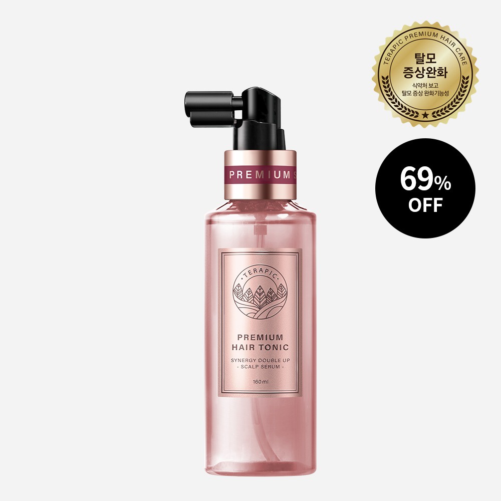 Terapic Premium Hair Tonic Synergy Double Up Scalp Serum 160 ml. สีชมพู