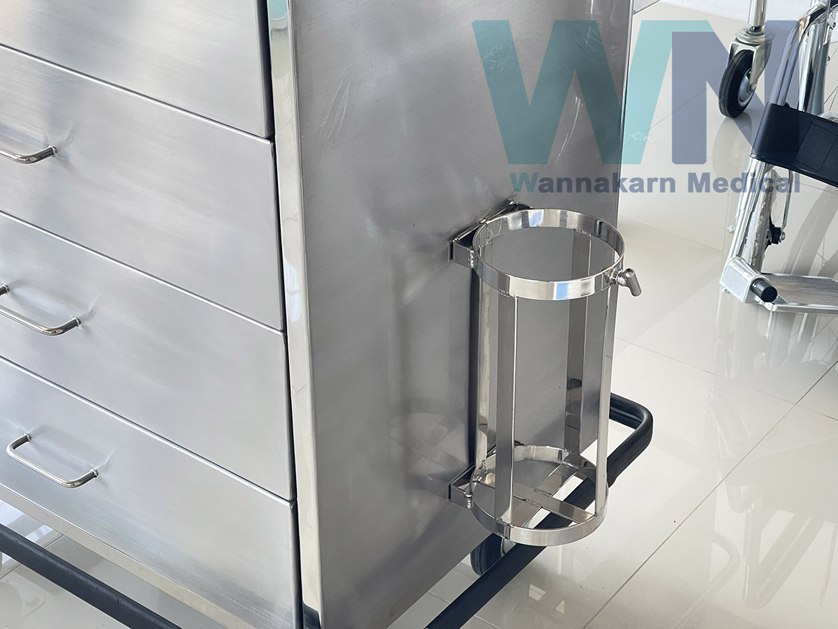 รถเข็นช่วยชีวิตฉุกเฉิน Stainless