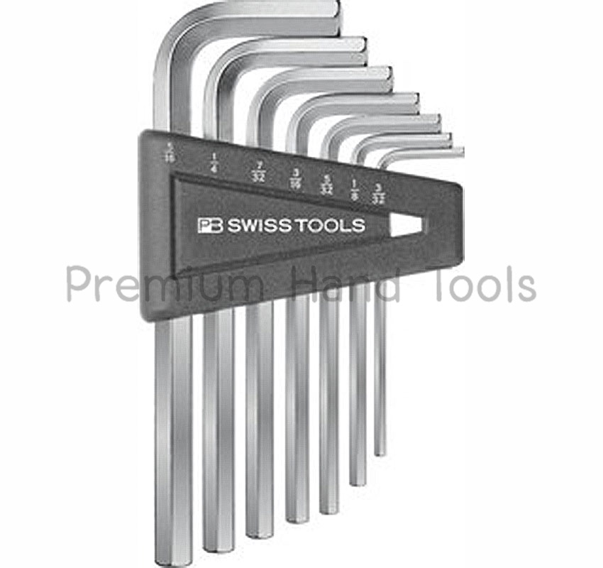 หกเหลี่ยมชุด PB Swiss Tools หัวตัด สั้น รุ่น PB 213 ZH (7 ตัว/ชุด) เบอร์ 3/32 - 5/16 นิ้ว