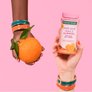 Nature's Bounty Optimal Solutions Hair Skin & Nails with Biotin and Collagen #Tropical Citrus Flavored 80 Gummies