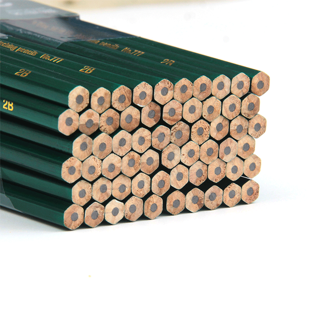 ✏️ดินสอไม้ 2B✏️ด้ามเขียว เกรด A ✔️ พร้อมส่งในไทย เครื่องเขียน ดินสอเขียนหนังสือ ไส้เข้ม ไม่หักง่าย