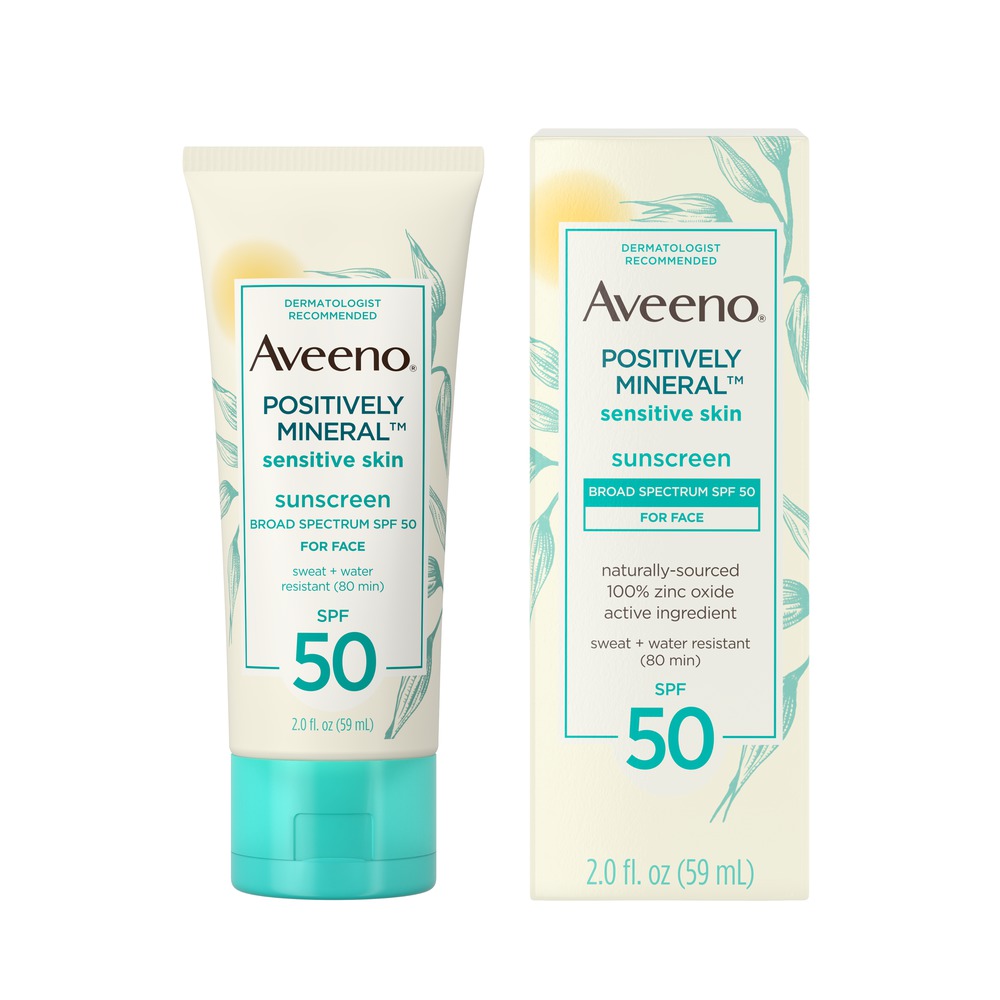 Aveeno Mineral Sensitive Sunscreen SPF50 For Face 59 ml.