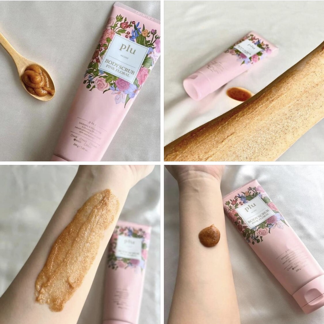 Plu Body Scrub Pink Floral 200 g.