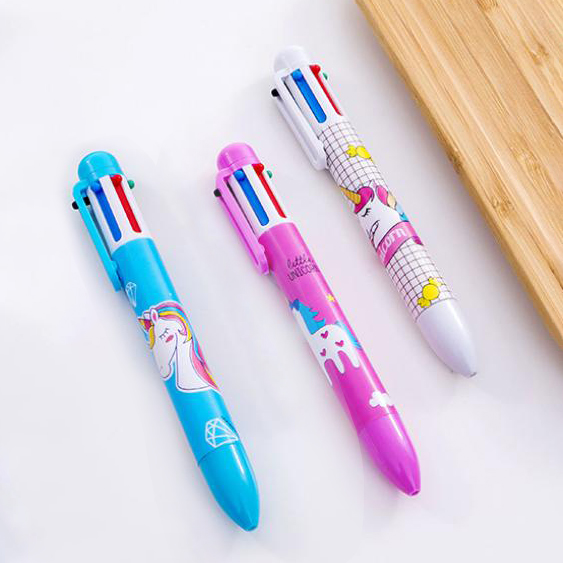 ปากกากด 6 สี ด้ามม้ายูนิคอน ด้ามละ 7 บาท Ohwowshop