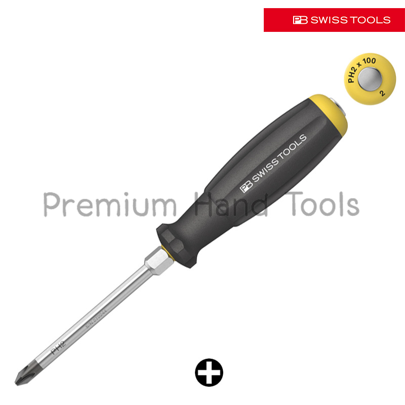 ไขควงแบบตอก *รุ่นใหม่ PB Swiss Tools รุ่น PB 8193 DN ปากแฉก ด้ามตอกได้ แกน Hexagon