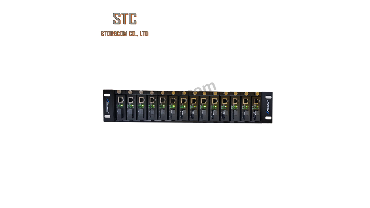 Media Converter Chassis 14 Slot with Dual Redundant Power Supply