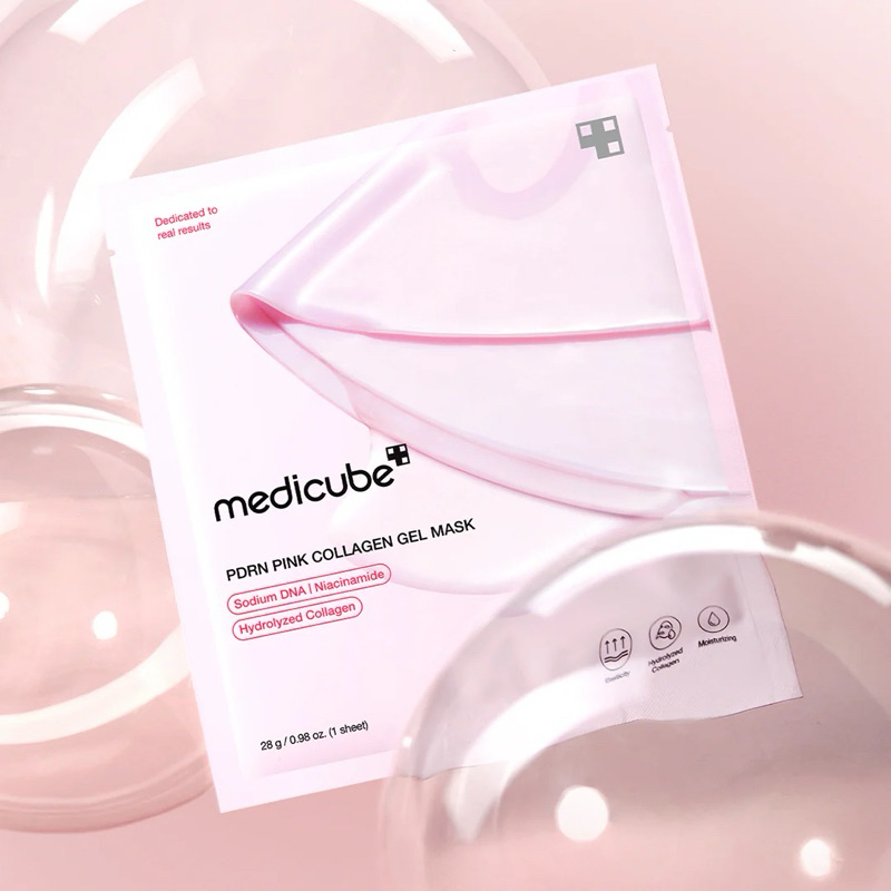 MEDICUBE PDRN Pink Collagen Gel Mask (1 กล่อง / 4 แผ่น)