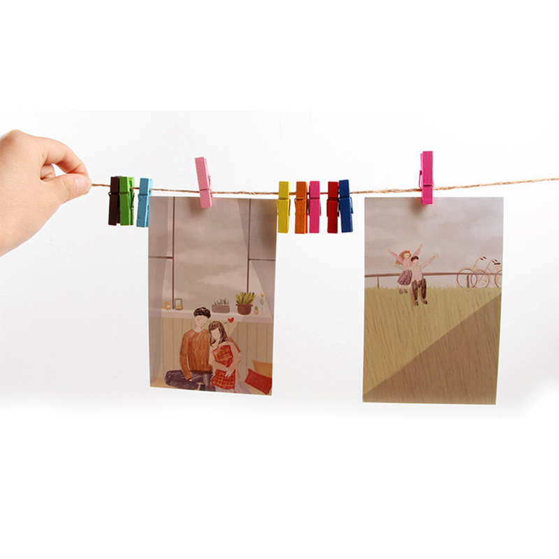 🌈 ตัวหนีบไม้อเนกประสงค์🌈ชุดตัวหนีบ 20 ชิ้น พร้อมเชือก📌เลือกแบบ ราคา 10 บาท✅พร้อมส่ง OHWOWSHOP ไม้หนีบ เชือก หลากสี