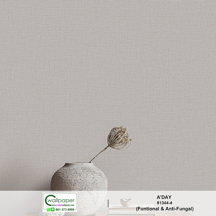 วอลเปเปอร์ลายผ้า สีน้ำตาลอมฟ้า No.81344-4