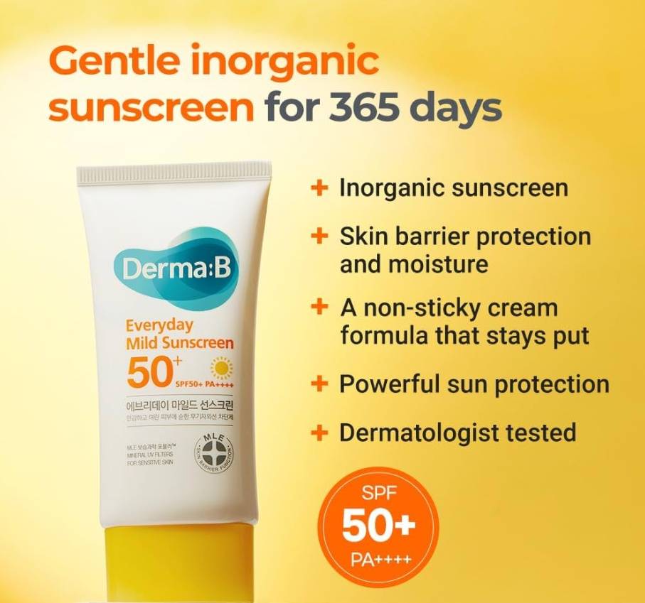 Derma:B Everyday Mild Sunscreen SPF50+ PA++++ 50 ml.