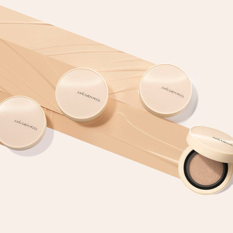 Jung Saem Mool Skin Nuder Cover Layer Cushion SPF 50+ PA+++ #22 Light ผิวขาวเหลืองดูธรรมชาติ (ตลับจริง + รีฟิล)