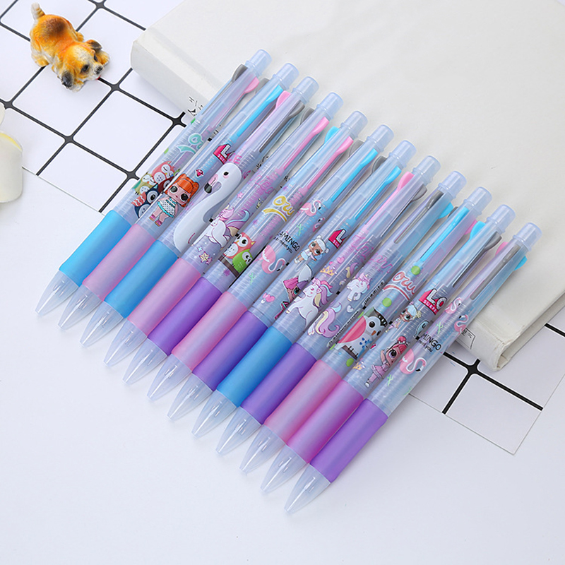 🌈⭐ปากกากดลูกลื่น 3 สี🐱🌈ลายรวมการ์ตูน ไส้ 0.5mm📌สุ่มคละสี ด้าม 6 บาท✅พร้อมส่ง Ohwowshop ปากกา เครื่องเขียน สำนักงาน
