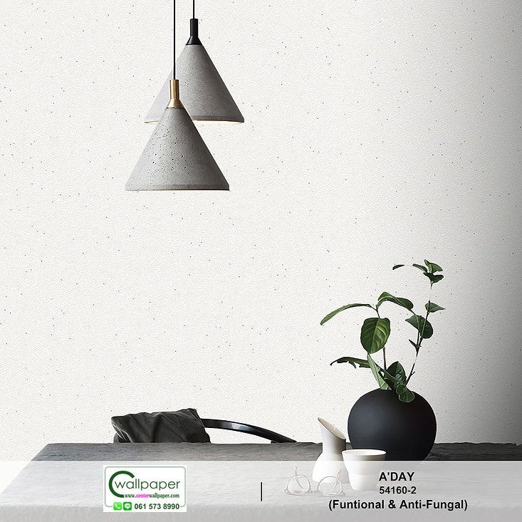 วอลเปเปอร์สีขาวครีม มีกลิตเตอร์สีเงิน No.54160-2