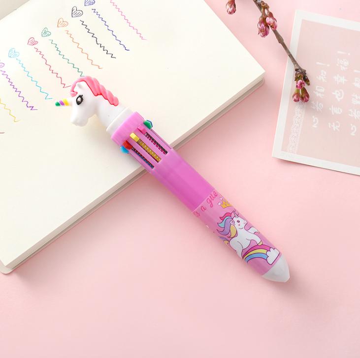 ปากกา10สี ม้ายูนิคอร์น ( สินค้าสุ่มคละสีคละลาย )Ohwowshop