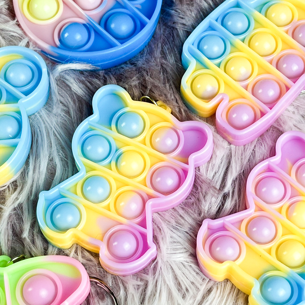 🌈ป๊อปอิท🌈พวงกุญแจป๊อบอิท pop it📌สุ่มลาย ห้อยกระเป๋า ห้อยกุญแจ พวงกุญแจซิลิโคน