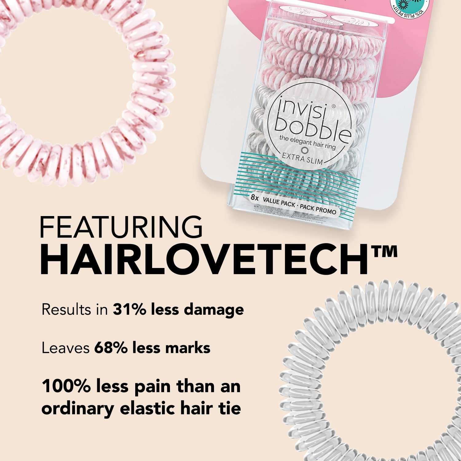 Invisibobble For Fine Hair Extra Slim Value Pack (8 เส้นต่อกล่อง)