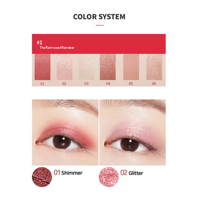 Etude House Rudolph Coming To Town Play Color Eyes Mini #01 The Red-Nosed Reindeer