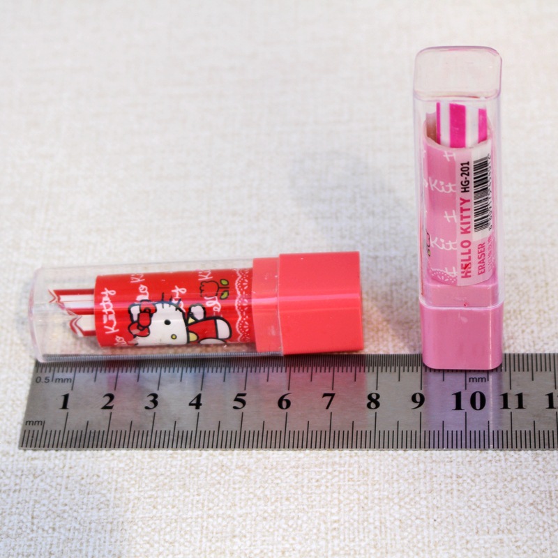 ยางลบทรงลิปสติกลายการ์ตูนคิดตี้สุดน่ารัก ชิ้นละ 6 บาท : ✔️พร้อมส่ง (🎲สุ่มลาย) Ohwowshop