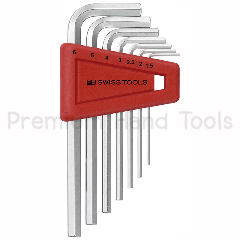 PB Swiss Tools PB 210H-6 ประแจหกเหลี่ยมชุด หัวตัด สั้น เบอร์ 1.5-6 มิล 7 ตัวชุด