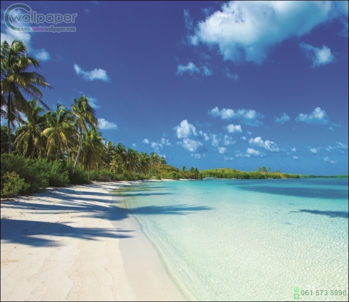 ภาพวิวสำเร็จรูป ภาพชายหาดน้ำทะเลใส