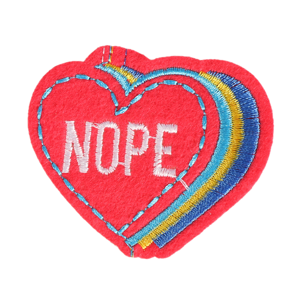 ตัวรีดติดเสื้อ Nope Red Heart