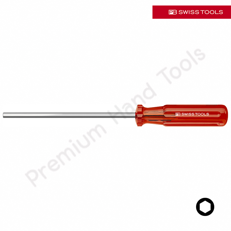 PB Swiss Tools PB 205 ไขควง ปากหกเหลี่ยม หัวตัด ด้าม Classic สีแดง