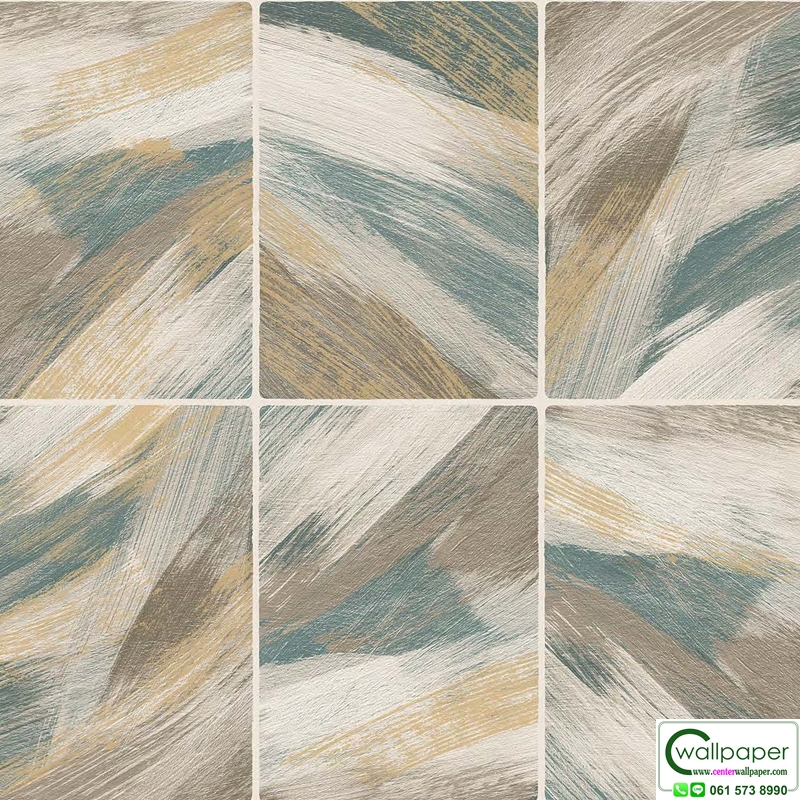 วอลเปเปอร์ลายไม้ สีเขียว-น้ำตาล No.88659-2