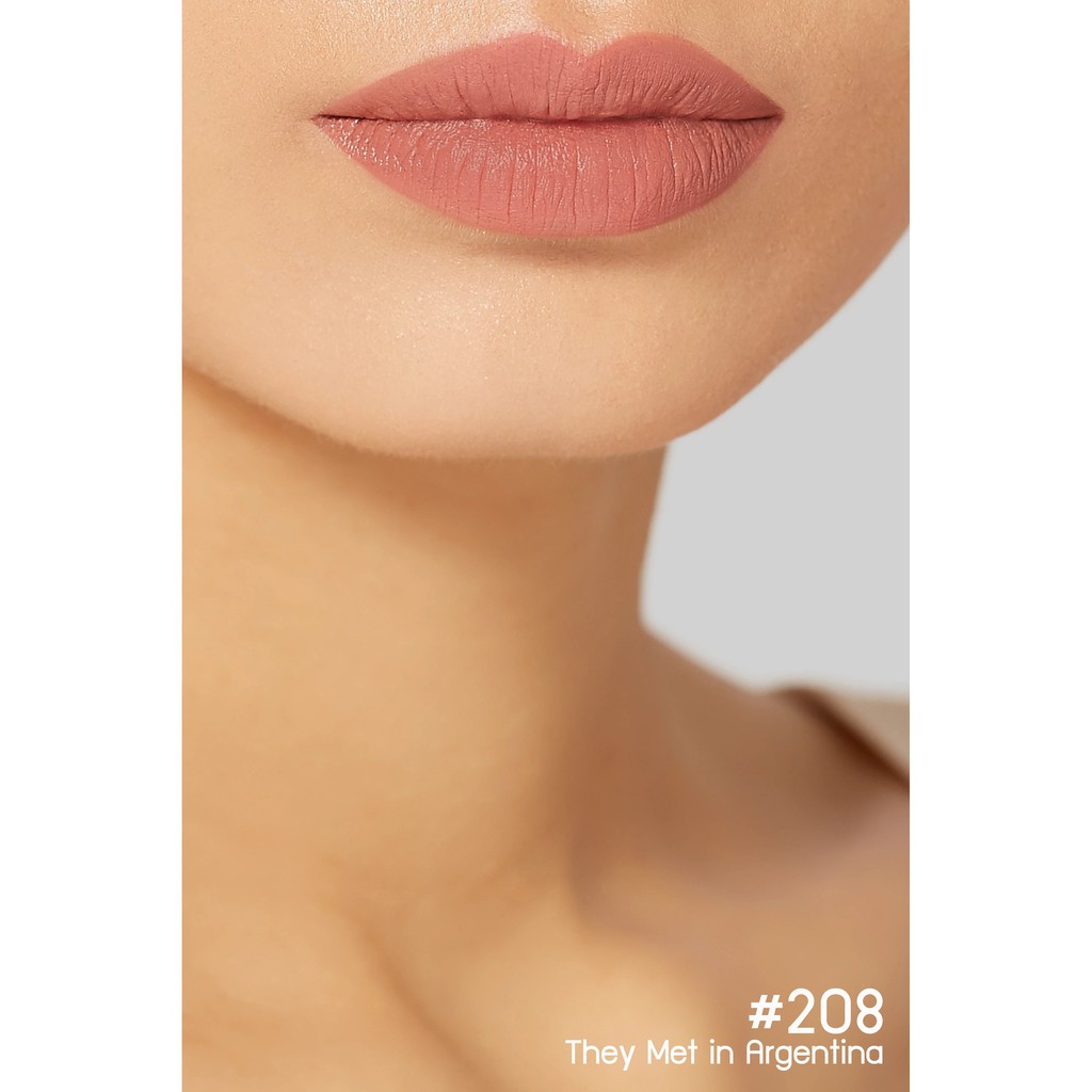 Gucci Rouge de Beaute Brillant Glow & Care Lip Colour 1.8 g. สี 208 They met in Argentina (Limited Edition) ลายดอกไม้ ป้ายคิงส์ พาวเวอร์