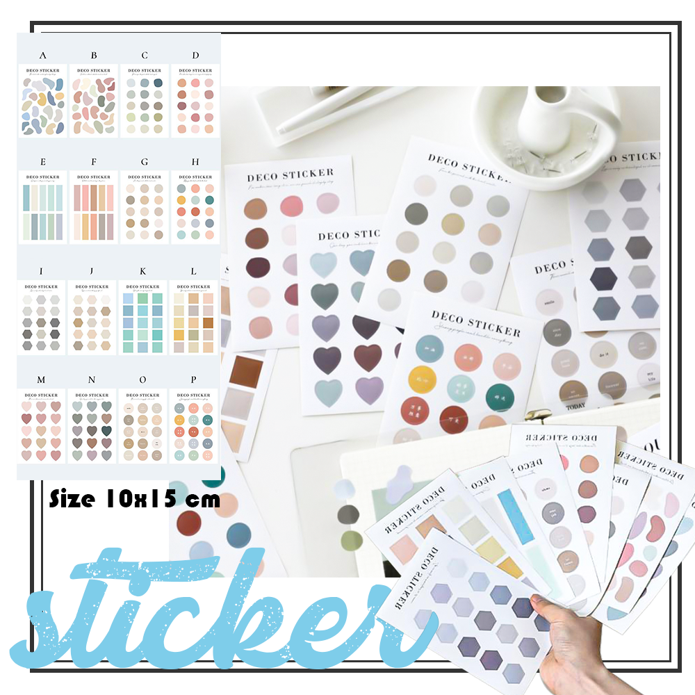 🔥สติ๊กเกอร์เฉดสีรูปทรง🔥ตกแต่งไดอารี่ DIY Die cut sticker 10x15ซม. ราคา4 บาท/แผ่น✔️พร้อมส่ง📌เลือกลาย Ohwowshop sticker สติกเกอร์ DIY หลากสี