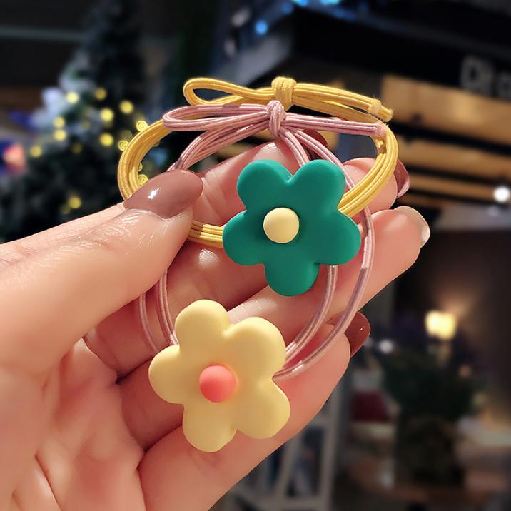 🔥 ยางรัดผมดอกบ๊วย ชิ้นละ 2 บาท ✔️พร้อมส่ง Ohwowshop หนังยางรัดผมเกาหลี ยางรัดผมไสต์เกาหลี