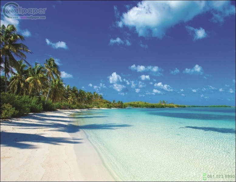 ภาพวิวสำเร็จรูป ภาพชายหาดน้ำทะเลใส