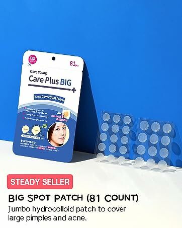 Olive Young Care Plus Spot Patch Big 81 ชิ้น #สีน้ำเงิน