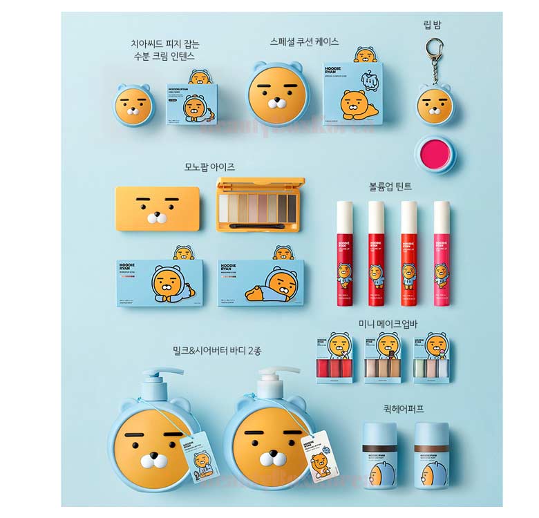 The Faceshop Hoodie Ryan Special Cushion Oil Control Water V203 ผิวขาวเหลือง-ผิวคล้่ำ