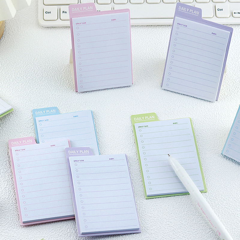 📋✨ กระดาษโน้ตกาวในตัว โน้ตตั้งโต๊ะ Daily Plan 🗓️ สีพาสเทล To Do List✅พร้อมส่งในไทย จดสะดวก หยิบใช้ง่าย
