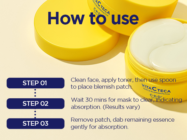 CKD GUARANTEED Vita C Teca Triple Blemish Patch 60 Patches