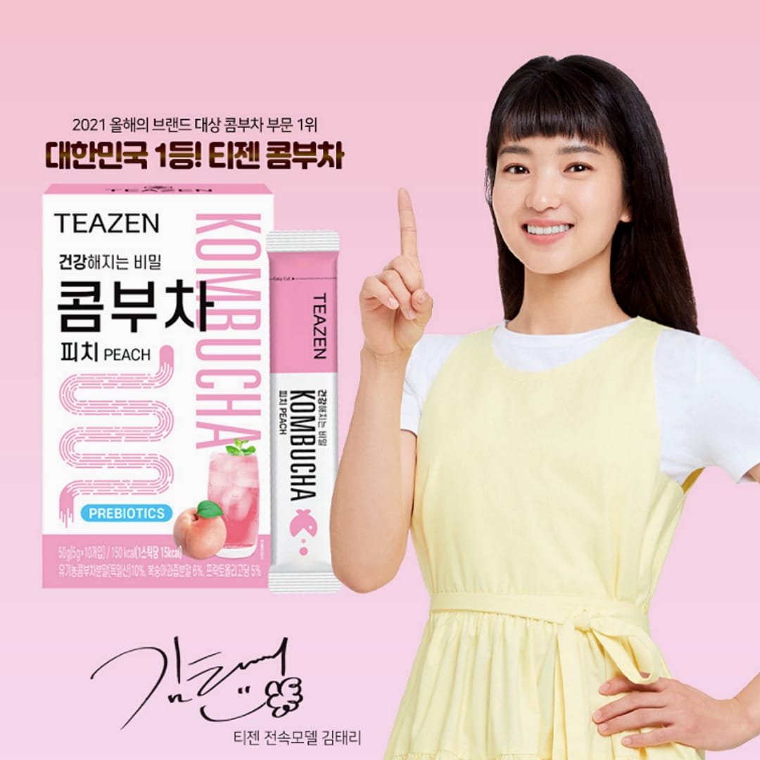 Teazen Kombucha #Peach (1 กล่อง 10 ซอง)