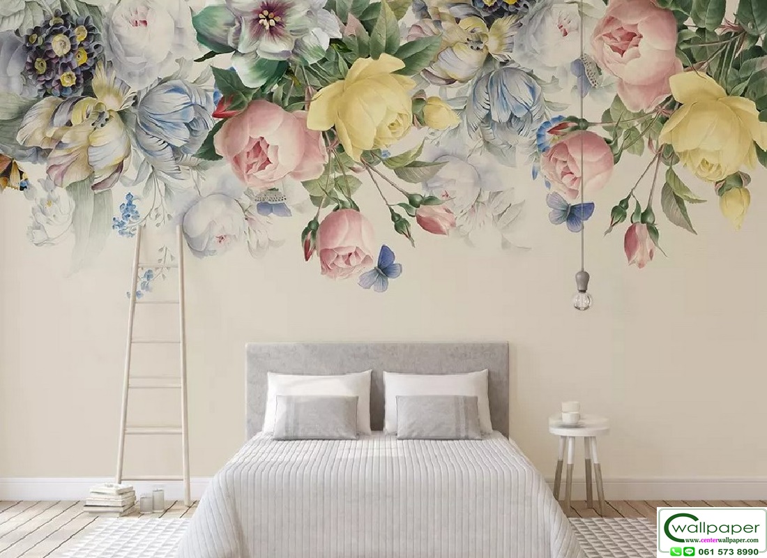 วอลเปเปอร์สั่งพิมพ์ลายดอกไม้ PM-004