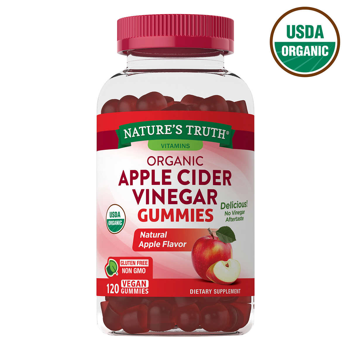 Nature's Truth Organic Apple Cider Vinegar 500 mg. 120 gummies